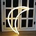 Crescent Neon Light Moon LED Neon Signs Art Wall Lighting Decor for House Bar Recreational, Birthday Party Kids Room, Living Room, Wedding Party … (Warm moon)