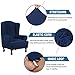 H.VERSAILTEX Wing Chair Slipcover Chair Covers for Wingback Chairs Wingback Chair Covers Slipcovers 1 Piece Stretch Sofa Cover Furniture Protector Soft Spandex Jacquard Checked Pattern, Navy
