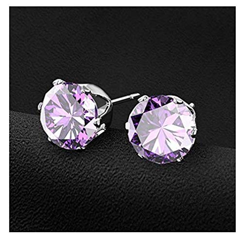 Earrings, Jsmoris 316 Surgical Stainless Steel Womens Cubic Zirconia Stud Earrings Multicolor Set Ear Piercing 8 Pairs