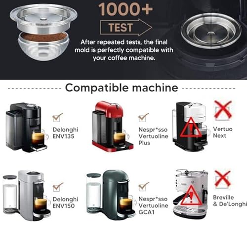 i Cafillas Refillable Stainless Steel Coffee Capsule Compatible
