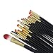 KOLIGHT® Set of 20pcs Pro Makeup Sets Powder Foundation Eyeshadow Eyeliner Lip Cosmetic Brushes-black+gold