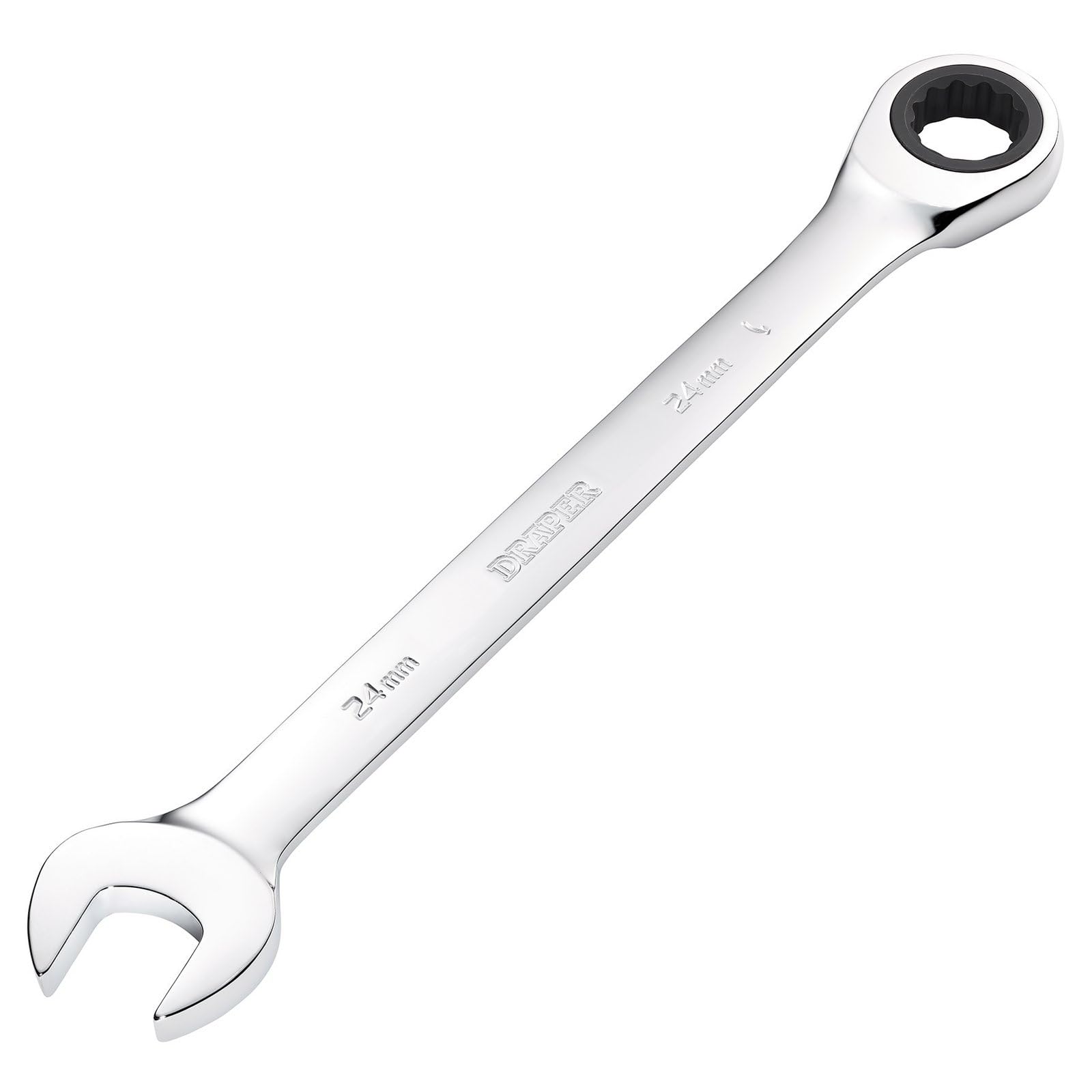 Draper 31023 Hi-Torq Metric Ratcheting Combination Spanner, 24mm