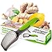 Yarmoshi lemon zester Ginger Grater for Garlic, Nutmeg, Chocolate, Lemon Zest and More. Stainless Steel Blade. Ergonomic Penguin Handle with Non-Slip Rubber Coating for Easy Grip. Dishwasher Safe
