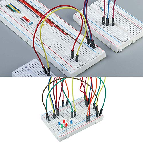 AConnet 6 Pcs Breadboard 400 Points Solderless Breadboard Universal Prototype Arduino Mini Breadboard PCB Board Kit for DIY Kits Arduino Proto Raspberry Rasp Pi Project Distribution Connecting Blocks - Thumbnail 5