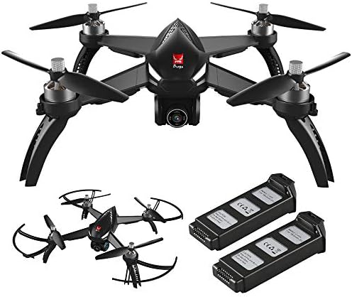 DronesGlobe MJX Bugs 2w [2 Batteries Included] 1080p Camera Drone with Long Battery Life - Long Range Drone with GPS, Altitude Hold, Headless Mode and Return to Home