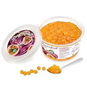 Original Popping Boba Fruchtperlen für Bubble Tea – 450g – Maracuja – Ohne künstliche Farbstoffe, echte Fruchtsäfte…