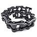 KONOV Mens Stainless Steel Bracelet, Heavy Wide Biker, Black