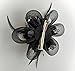 Coolr Fascinator Hair Clip Cocktail Headwear Flower Bridal Headpieces (Black)