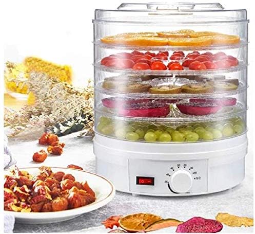 GosFrid Plastic 5 Tier Food Preserver Dehydrator for Home, 1Pc(White)