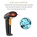 UNIDEEPLY Laser Barcode Scanner,1D Hand-Free and Handheld Barcode Reader, USB Barcode Reader with High Speed up to 200scans/sec, with Adjustable Stand Holder, Black Color