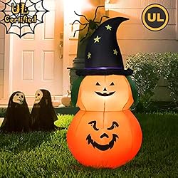 Tangkula 5 Ft Halloween Inflatable Pumpkin with