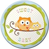 Creative Converting Happi Tree Sweet Baby Boy Round Dessert Plates, 8 Count, Health Care Stuffs