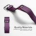 UMTELE Replacement Bands for Charge HR, Soft Silicone Interchangeable Strap with Metal Buckle Clasp for Fitbit Charge Heart Rate Wristband, Purple, Large