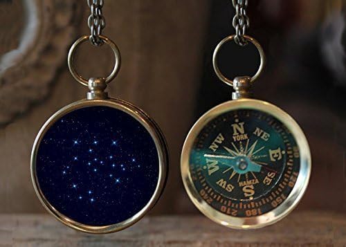 Sagittarius Constellation Horoscope Working Compass Necklace