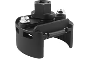 Adjustable Oil Filter Wrench with 1/2" Drive,60-80mm (2.36-3.14 inch) Oil Filter Removal Tool with Spring & Sawtooth Design,U