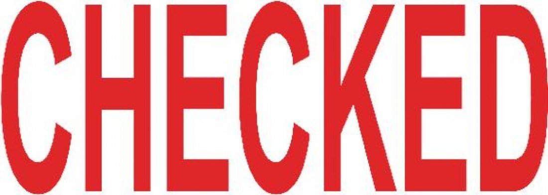 COLOP Green Line Word Stamp Checked Red