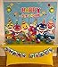 Baby Shark Party Backdrop Vinyl Wooden Wall Photo Studio Props 7x5FT