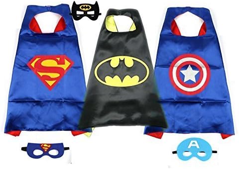 Superhero Capes 4 Pcs with Mask