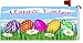 " Happy Easter Zebra Eggs " - Decorative Mailbox Makeover - Rural Size Mailbox Magnetic Cover