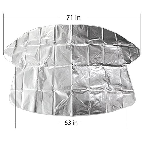 BOKIN Car Windshield Sun Shade and Snow Cover, Sun Visor Reflect UV and Keep Your Vehicle Cool in Summer. This Sunshade is for Car, Van, Truck Windshield