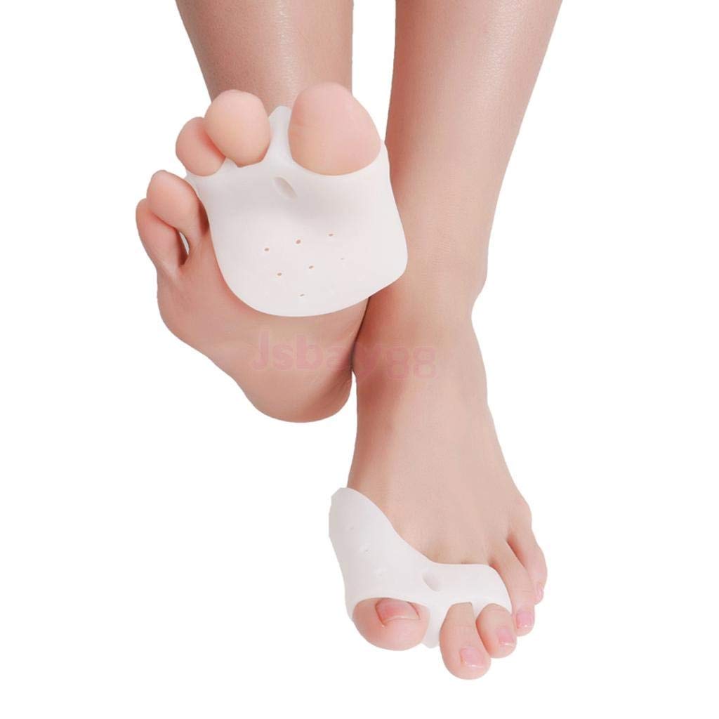 PEDIMEND Pair of Best Gel Toe Separators Protector, Separation of Three-hole Toe Orthosis for Dancers,Yogis & Athletes,Treatment for Bunions Relief, Hammer Toe, Hallux Valgus