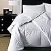 Clearance Sale - 300 TC Hypoallergenic Luxury Down Alternative White Comforter, Medium Warmth, Oversized King 107