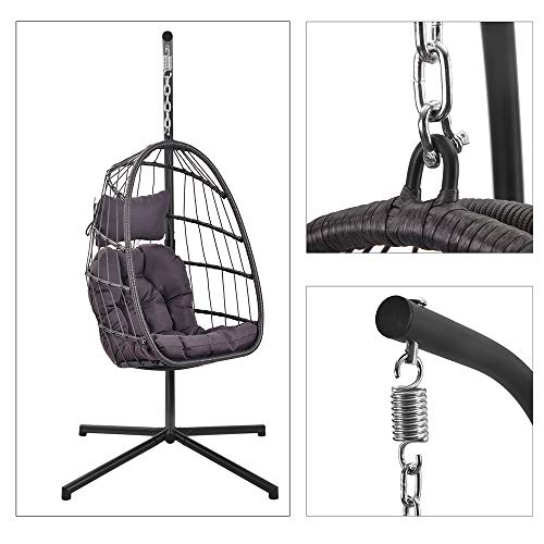 Romatlink Hanging Basket Chair Swing Chair Patio Egg Chair Uv Resistant