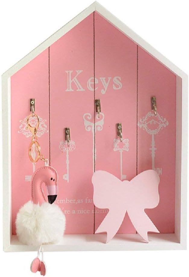 CONNECTWIDE Keys- Antique Wooden Wall Mount Box Key & Lock Hanging Storage Holder Shelf Racks (Beige) R