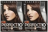 Clairol Perfect 10 by Nice 'n Easy Hair Color, 6WN, Light Chocolate Brown, 2 pk