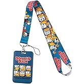 Donald Cartoon Duck Character Blue Lanyard with ID Holder Keychain