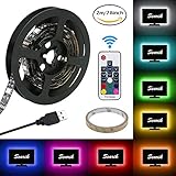 LED Strip Lights, USB TV Backlight Kit RGB Bias Lighting with Remote(78inch/2m), Ambient Home Theater Light, Accent Lighting to Reduce Eye Strain and Increase Image Clarity