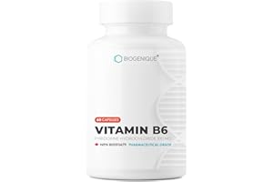 Biogenique Vitamin B6 100 mg - 60 Capsules B6 Pyridoxin - Supports Energy Production & Metabolism - 2 Months supply Vitamin B