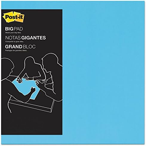 Post-It Big Pads, 22``x22``, 30 Shts/PD, Electric Blue MMMBP22B .supply.from:wrigleys_business_products