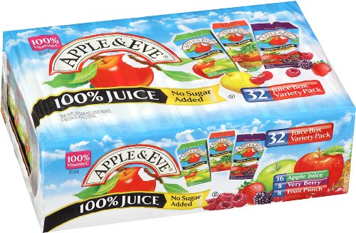 Apple & Eve 100% Juice Variety Pack, 32 Count, 6.75 Oz Boxes