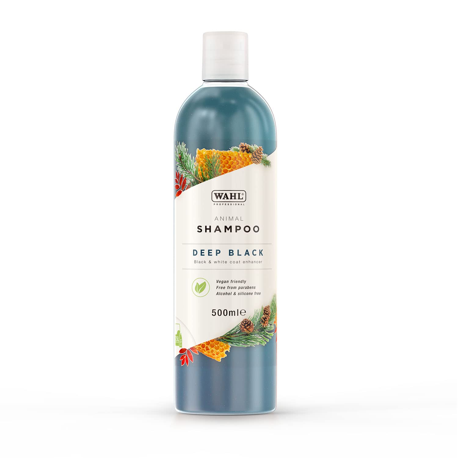 Wahl Deep Black Animal Shampoo 500ml, 15:1 Concentrate for Black, White & Dark Coats, Deep‑Cleaning Colour‑Enhancing Formula That Removes Dirt, Grease & Stains for All Animal Hair Types — image 1