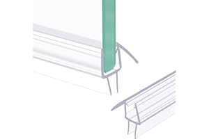 DALRUN 2 X Frameless Shower Door Bottom Seal Sweep Stirp 39 Inch Long for 1/4 Inch Glass