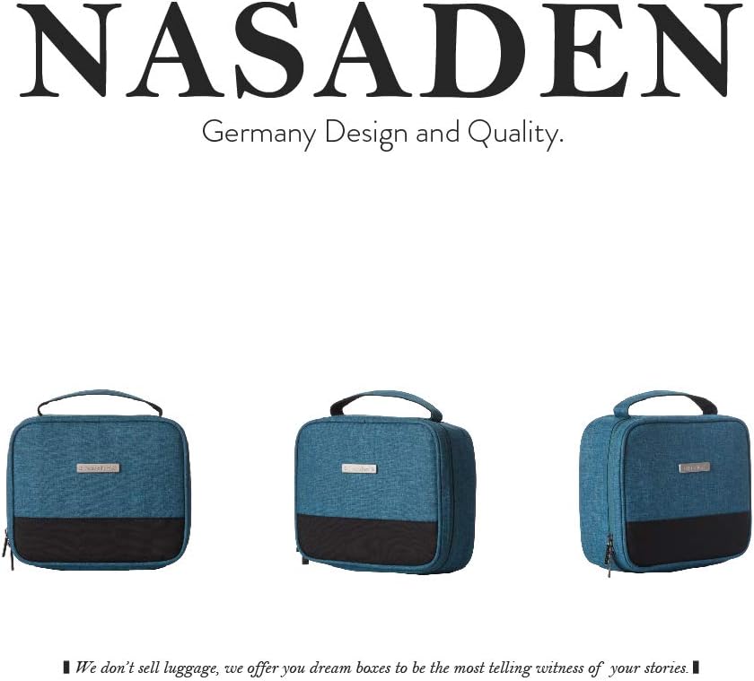 NaSaDen Premium Toiletry Bag - Packing Organizers, Fashion Waterproof Travel Toiletry Bag Cosmetic Bags Make Up Case Bathroom Shaving Organizer Kit with Great Compartments for Men Women Girls