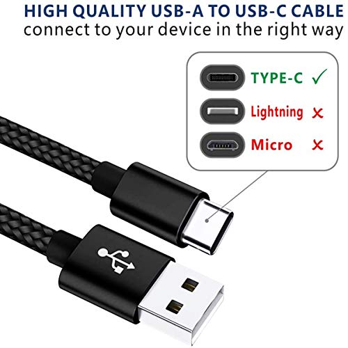 USB Type C Cable 10ft Fast Phone Charger Cord for Samsung Galaxy A10e A20 A50 A51 A71 A30s S8 S9 S10 S20 Ultra, Moto G7 Power G6 Z3 Z4, LG K51 Stylo 6 5 4 G5 G8 V40 V20 Thinq, New Kindle fire 10