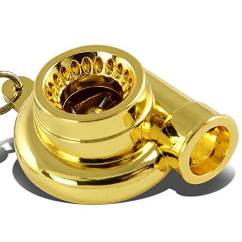 Minituare Spinnable Turbocharger Compressor Key Chain (Polished Gold)