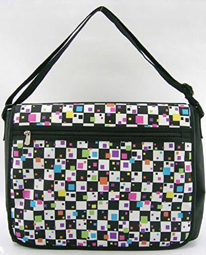 Global Degree Double Sided Messenger Bag - Checker Print