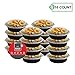 PARTY BARGAINS Round Plastic Food Container with Airtight Lids Bento Lunch Box | Meal Prep Food Containers Portion Control Leakproof Microwavable, Reusable & Freezer Safe - 24 Oz | PACK of 16