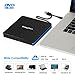 Kingbox External DVD Drive, Portable USB 3.0 Type-C CD/DVD Rewriter Burner Drive for Laptop Desktop PC Computer Windows Linux OS Apple Mac MacBook Pro Air iMac - High Speed Data Transfer - Black