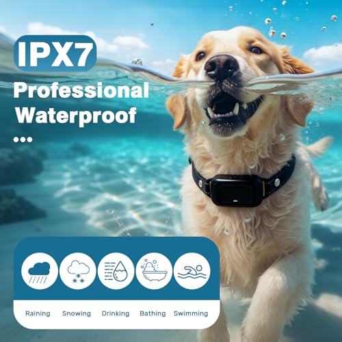 Anti Barking Collars, Dog Collar with Ultrasonic&Beep&Vibration Modes,Non-Shock Anti Barking Device for Medium Large Dog,IPX7 Waterproof,Rechargeable Stop Barking Dog Deterrent Device