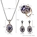 EVERRICH Boho Necklace Ring Earrings Beach Wedding Jewelry Sets for Brides Jewelry Sets,3 Pairs
