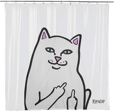 Amazon Com Rip N Dip Lord Nermal Shower Curtain Clear Home Kitchen