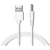 Accessonico Toothbrush Charger Replacement for Fairywill, Dnsly, Gloridea, Vekkia Electric Toothbrush Charger Cable USB DC Cord Tooth Brush (White 3.3ft)