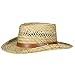Dorfman Pacific Gambler Rush Straw Kangaroo Cowboy Hat (Natural Brown, Large)