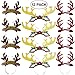 LUOEM Christmas Reindeer Antlers Headband Reindeer Headband with Ears Xmas Headwear Accessories for Christmas Easter Masquerade Cosplay Party Gift 12-Pack