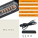 4pcs Ultra Slim 12-LED Surface Mount Grille Flashing Strobe Lights for Truck Car Vehicle Mini LED Light-Head Emergency Beacon Hazard Warning lights 12-24V (Amber)