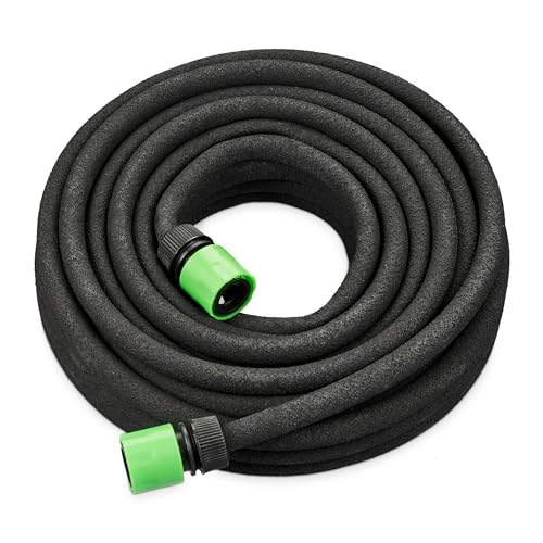 Relaxdays Tubo di irrigazione a Goccia microforato 70 m, Pompa Acqua, per Giardino e orto, Nero